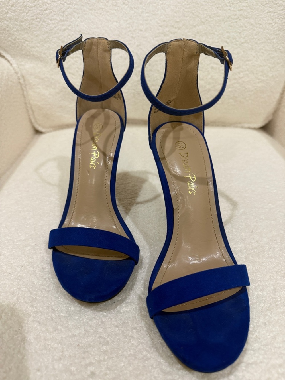 Dream Pairs Midnight Blue Open-Toe Ankle Strap Heels
